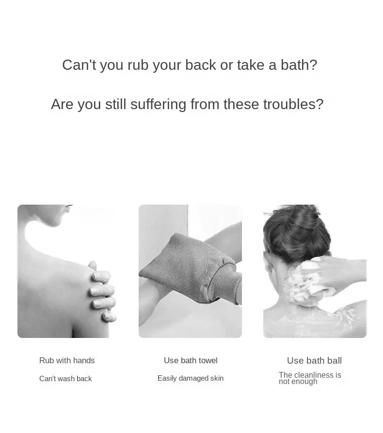 Description Picture 4 of item2025New Bath Brush Long Handle Exfoliating Scrub Skin Massager Exfoliation Bathroom Brush Back Body Bath Shower Cleaning Brushes