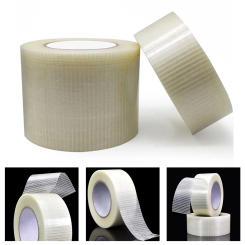 Mesh Fiberglass Tape For Mold Electrical Fixing Fiber Glue Single-Sided Tape Wear-Resistant Glass Fiber Reinforced Tape