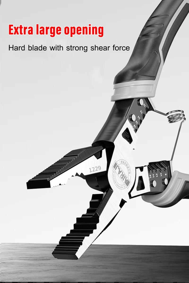 Description Picture 6 of itemAIRAJ Multifunctional Universal Wire Cutters Pliers Professional Electrician Anti Slip Durable Repair Hardware Tools