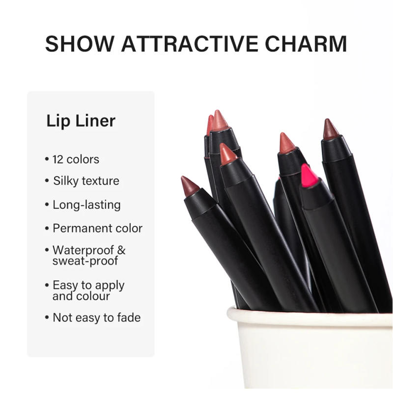 Description Picture 4 of itemLot Lip Pencils Set Pencil Lipstick Eyeliner Long Lasting Lip Liner Dark Brown Cosmetics Specific Lips Original Makeup Lipliner
