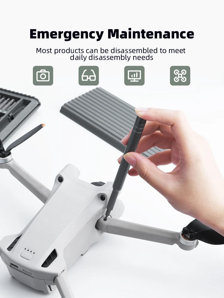 Description Picture 5 of itemScrewdriver Set for DJI Mini 2 3 4 Pro/FPV/AIR 2 3 Professional Disassembly Machine Precision Screw Bolt Driver Drone Repair Kit