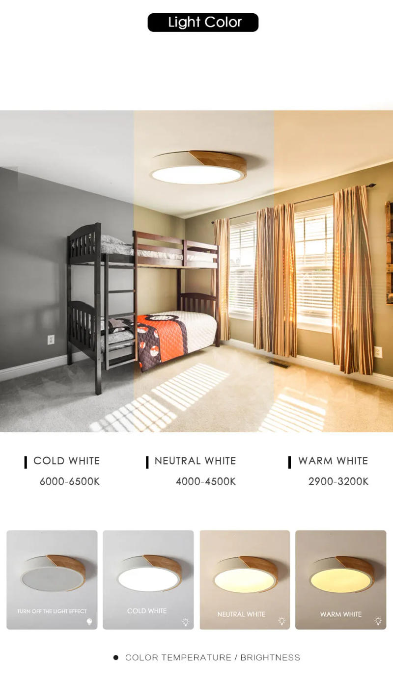 Description Picture 4 of itemModern LED Ceiling Light Wood For Room Decoration Bedroom Lamp Corridor Balcony Lighting Living Room Chandelier Lights 110V 220V