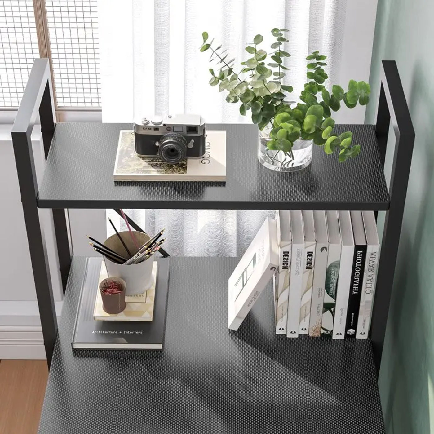 Description Picture 6 of itemInch Computer Gaming Desk with Shelves Black Carbon Fiber