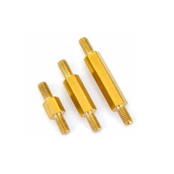 Double-headed hexagonal copper stud threaded connecting rod support column external thread two-headed teeth isolation columnM3M4
