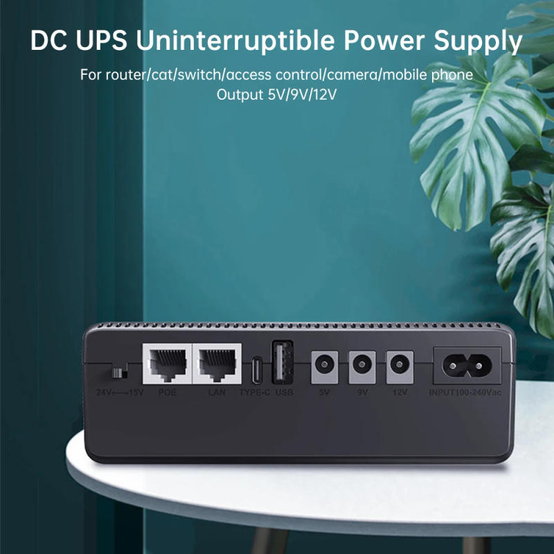 Description Picture 4 of itemDC UPS Battery Backup 10400mAh 5V 9V 12V 1A 15V 24V 0.6A Output Uninterruptible Power Supply Type-c UPS Battery Backup EU Plug