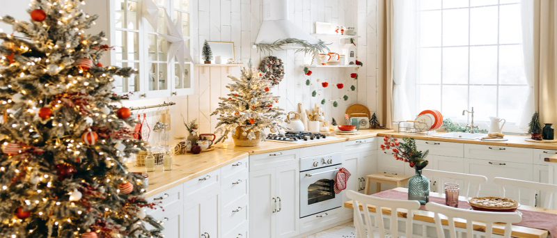 Description Picture 2 of itemMerry Christmas Curtain Valance, Tree Snowman Gift Snowflake Short Rod Pocket Window Treatment for Living Room Bedroom Kitchen