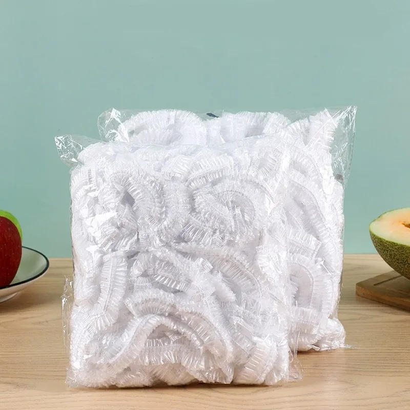 Description Picture 2 of item500/10PCS Disposable Food Cover Food Grade Plastic Elastic Food Lids Wrap Bags Refrigerator Fresh-keep Bag for Fruit Vegetable