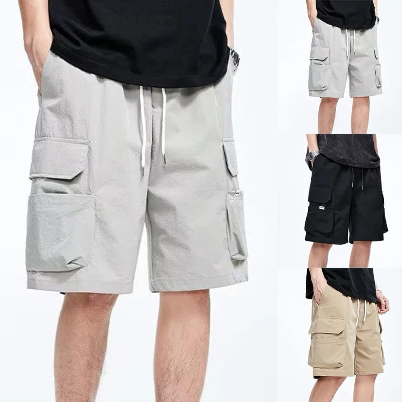 Description Picture 2 of itemFashion Daily Holiday Men Shorts Cargo Shorts Big Size Shorts Breathable Cargo Short Comfort Drawstring Hip Hop