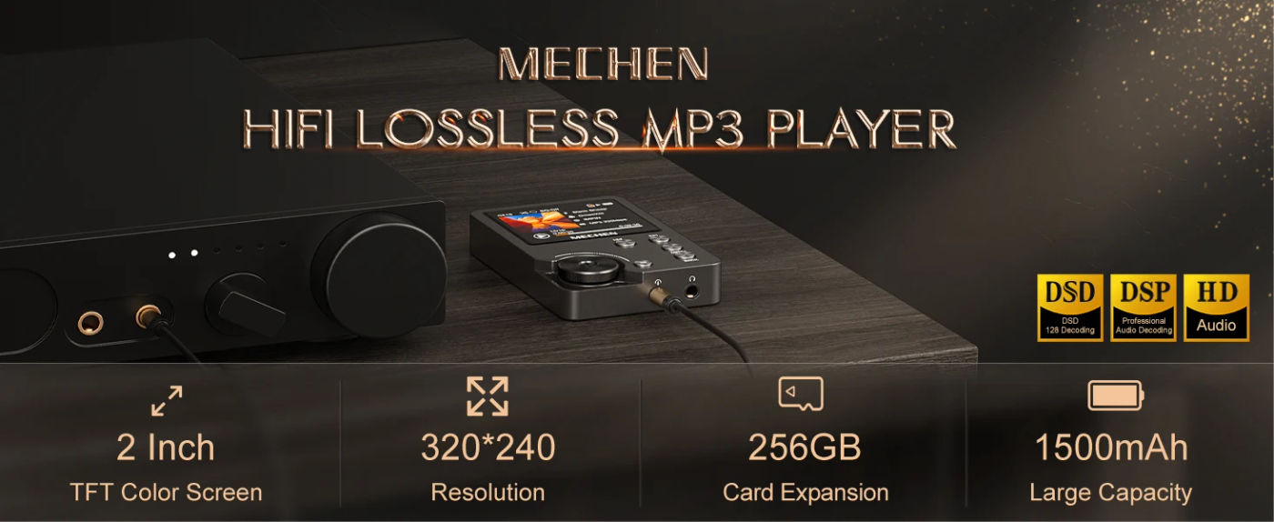 Description Picture 3 of itemHigh Quality Lossless MP3 Player/MECHEN-M30/HiFi/with 64GB Memory Card Support Up to 256GB
