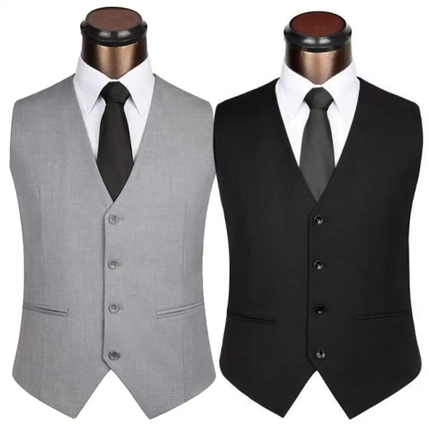 Description Picture 6 of itemFashion Suit Vest Men Formal Dress Vest Herringbone Gilet Fitness Sleeveless Vest Wedding Waistcoat Men S-4XL chaleco hombre