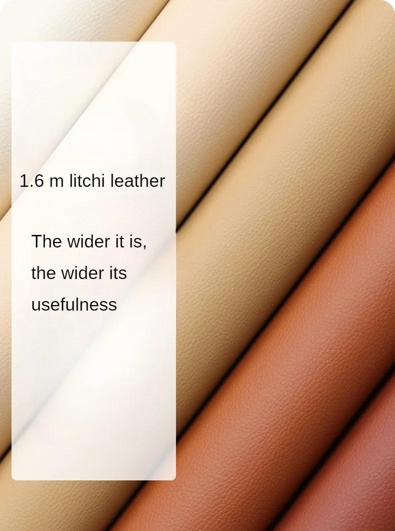 Description Picture 3 of itemLitchi Pattern Leather Fabric Upholstery Per Meter for Car Interior Bag Chairs Diy Sewing Waterproof Wearable Soft Cloth Plain
