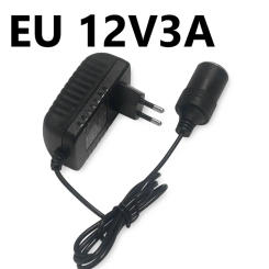 12V 3A Power Adapter Socket Car Cigarette Lighter AC 220V to 12 V Volt Charger Converter Home Parts EU Plug For Car Record Fan
