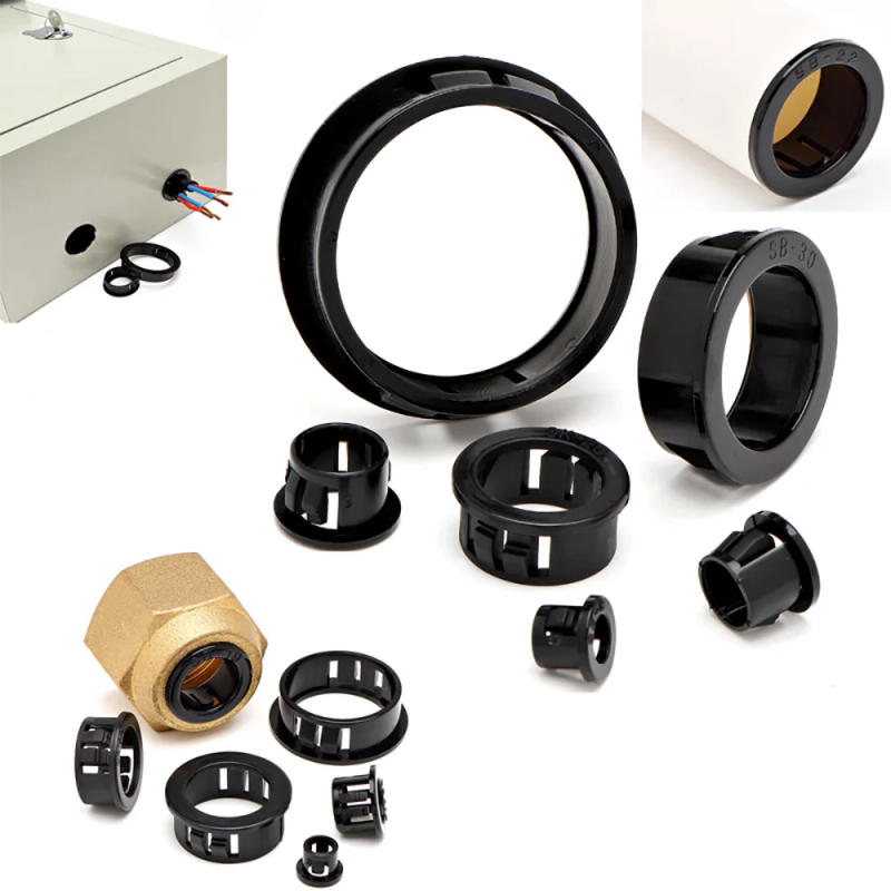 Description Picture 2 of item10/20pcs Black Nylon Snap-On Electrical Wire Hole Gasket 7.8-59mm Computer Desk Cable Grommets Buckle-Type Protective Coil Ring