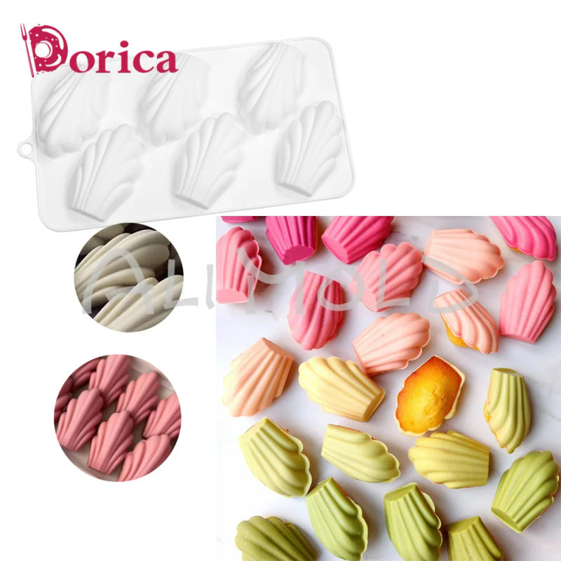 Description Picture 2 of itemDorica 6 Madeleine Chocolate Mousse Mold DIY Fondant Silicone Mould Cake Decorating Tools Kitchen Bakeware