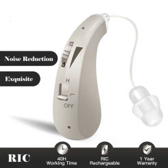 Rechargeable Hearing Aid Sound Amplifier Audífonos Wireless Hearing Aids for Elderly Moderate to Severe Loss Behind the Ear Care