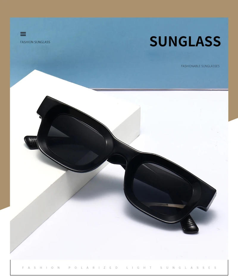 Description Picture 2 of itemSmall Rectangle Sunglasses Women Men Vintage Brand Designer Square Luxury Sun Glasses Shades Female Outdoor fishing Sunglasses