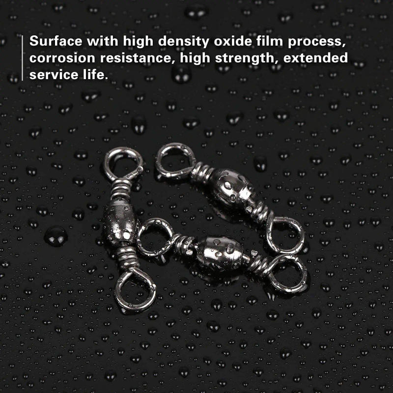 Description Picture 5 of itemGoture 200pcs Fishing Rolling Swivel Snap Drag 16kg-70kg Stainless Steel Fishhooks Barrel Swivel Fishing Tackeles Line Connector