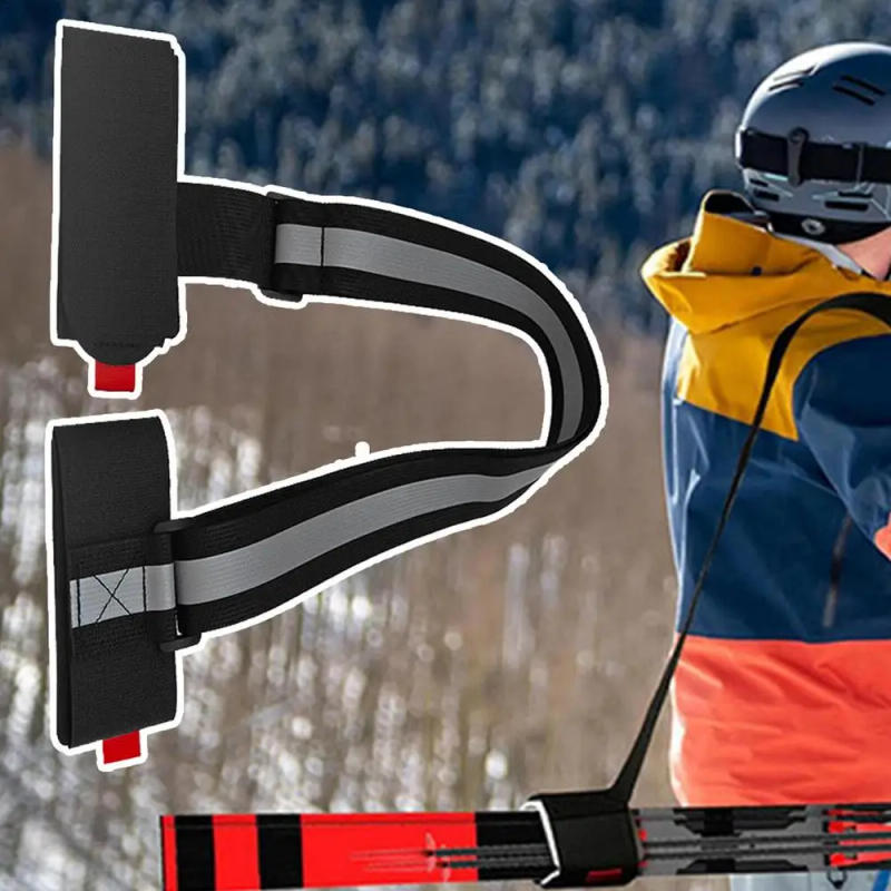 Description Picture 2 of itemSki and Pole Carrier Strap Adjustable sled Shoulder Straps Pull Sled Drag Speed Skiing Accessories outdoor camping tools