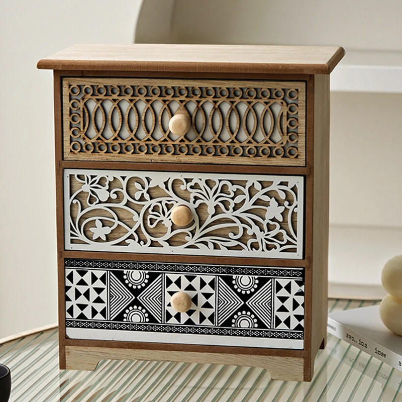 Description Picture 4 of itemWooden Storage Drawers Home Office Desk Drawer Type Storage Box Bedroom Removable Decoration Makeup Organizer for The Drawer