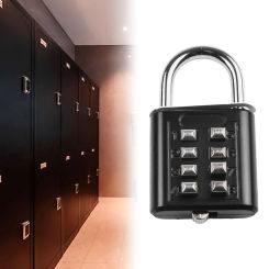 Travel Security Zinc Alloy Suitcase Password Lock 8 Digit Combination Padlock Steel Body Easy and Quick Unlocking