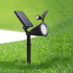 Led Solar Spotlight 14 Color Changing 180 Degree Adjustable Outdoor Lighting Garden Lawn Landscape Wall Light for Decoration
