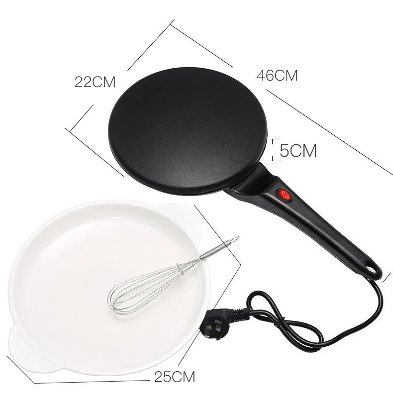 Description Picture 6 of itemMini Electric Crepe Maker Pizza Pancake Cooking Pan Kitchen Non-stick Biscuit Griddle Chinese Spring Roll Baking Machine
