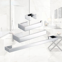 Polished Toilet Paper Holder Towel Hooks Bathroom Accessories Kit Bar Stainless Steel Bedroom Wall Mount WC Bath Hardware Sets