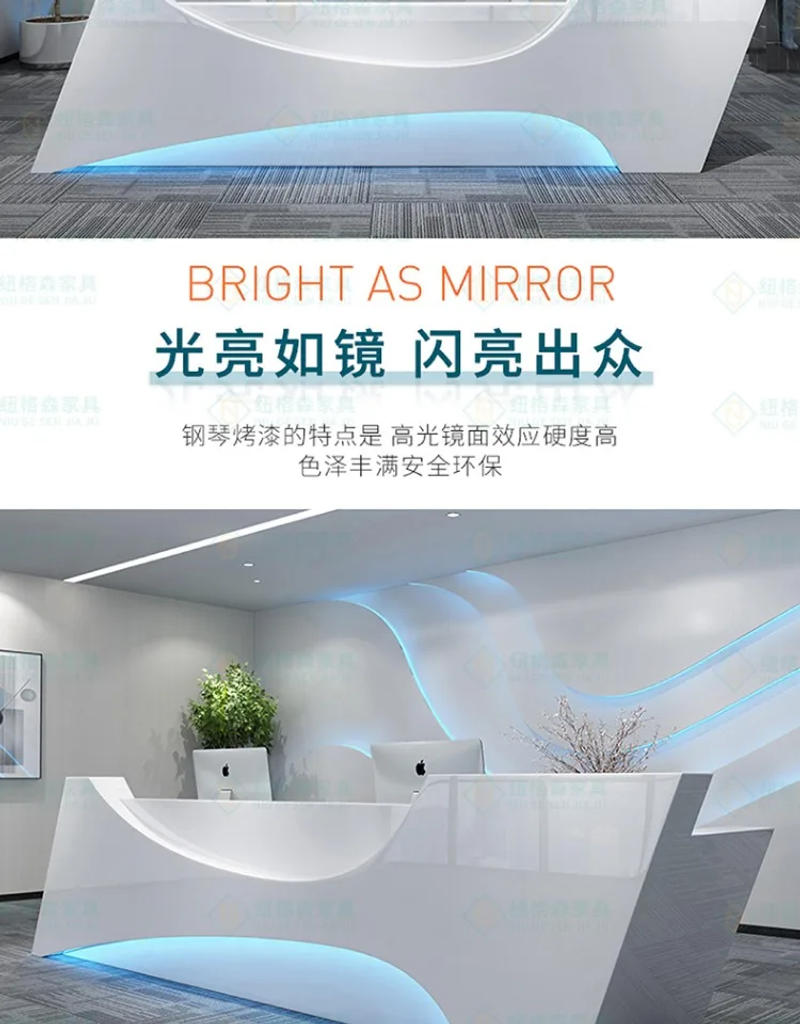 Description Picture 5 of itemChurches Standing Reception Desks Drawer Beauty Console Reception Desks Information comptoir caisse Office Furniture WJ25XP