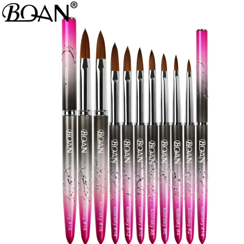 Description Picture 3 of itemBQAN Kolinsky Acrylic Nail Brush 1Pcs Black UV Gel Polish Nail Art Extension Builder Pen Drawing Brushes Modle