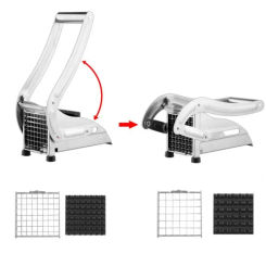 Manual Cutter Stainless Steel French Fries Slicer Potato Chips Maker Meat Chopper Dicer Cutting Machine Cooking Tool For Kitchen