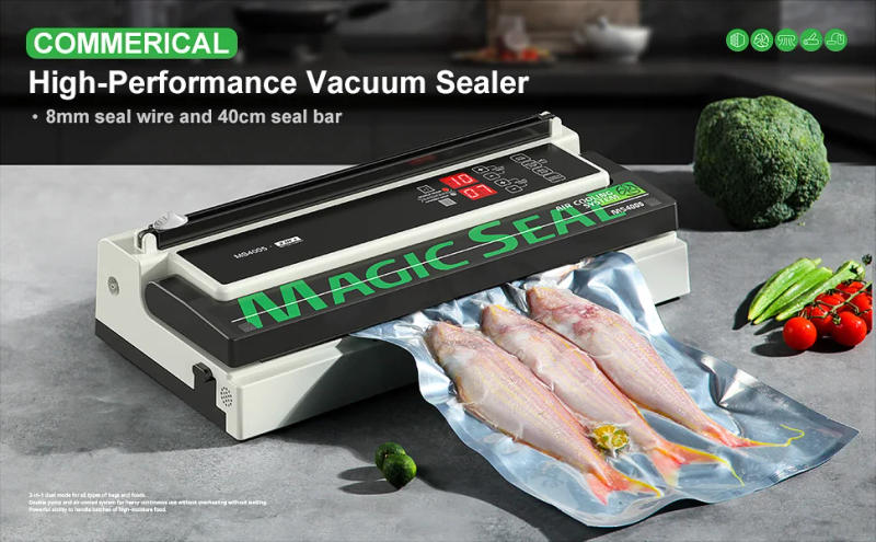 Description Picture 2 of itemMAGIC SEAL MS4005 Commercial Vacuum Sealer Machine Meat Sealer Vacuum Packing Machine Compatible with Mylar Bags Vacuum Packer