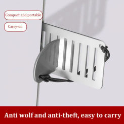 Stainless Steel Punch-Free Door Locks Anti-theft Door Stop Portable Stopper Door Lock for Travel Hotel Motel Home Security Lock