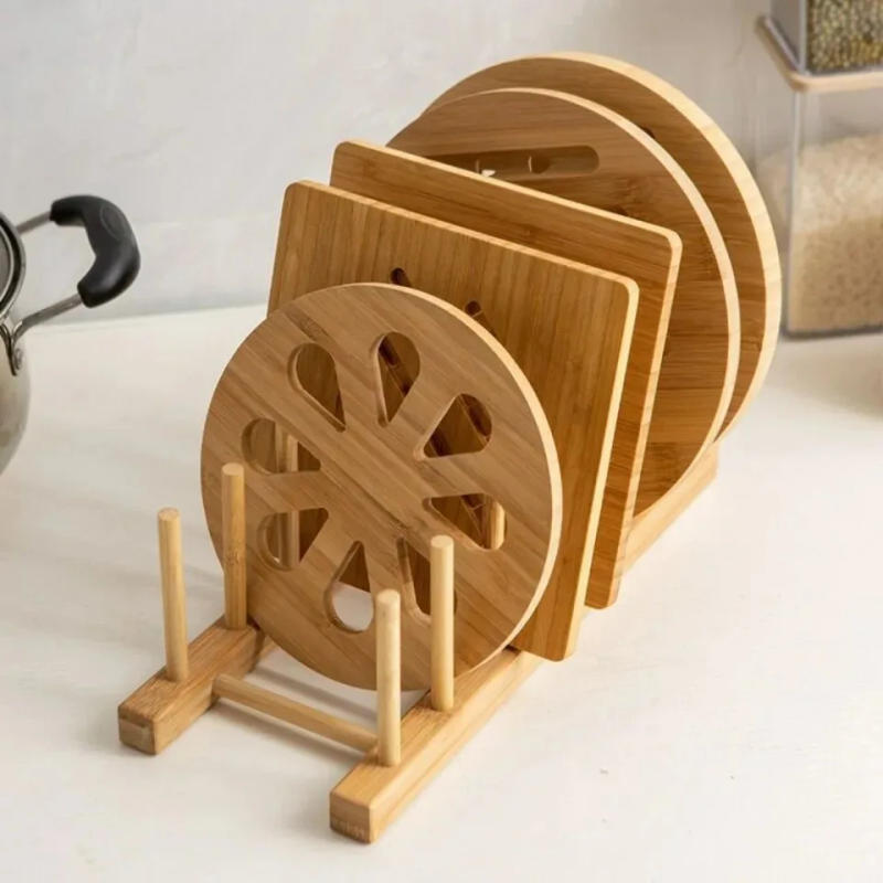 Description Picture 4 of itemDish Drainer Plate Rack Bamboo Shelf Cutting Board Bamboo Drying Holder Kitchen Drainer Rack Dishs Pot Lid Wooden Display Shelf