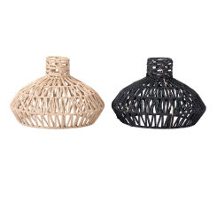 Lamp Shade Handmade Elegant Rustic Chandelier Cover Replacement Woven Lampshade