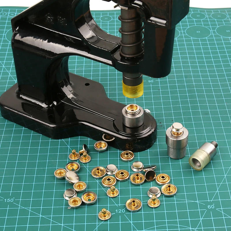 Description Picture 2 of itemHand Press with Button Dies Kit for Snap Fasteners Jeans/Magnetic Buttons Leathercraft Clothing Bags Jeans Sewing Accessories