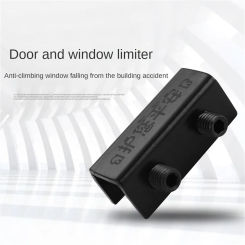 Non-perforated Window Screen Limiter Aluminum Alloy Door and Window Fixed Push-pull Child Lock Buckle Anti-theft Lock