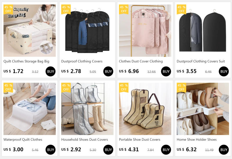 Description Picture 2 of itemDustproof Clothing Covers Waterproof Clothes Dust Cover Coat Suit Dress Protector Hanging Garment Bags Closet Organizer