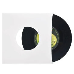 20PCS 7/10/12 Inch Vinyl Record Inner Sleeves Anti-static White Kraft Paper Record Inner Bag Protectors Rounded Corne With Hole