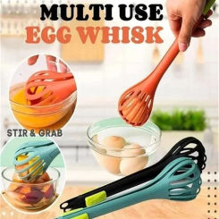 Multifunctional Egg Beater Egg Milk Whisk Pasta Tongs Food Clips Mixer Manual Stirrer Kitchen Cream Bake Tool Kitchen Accessory