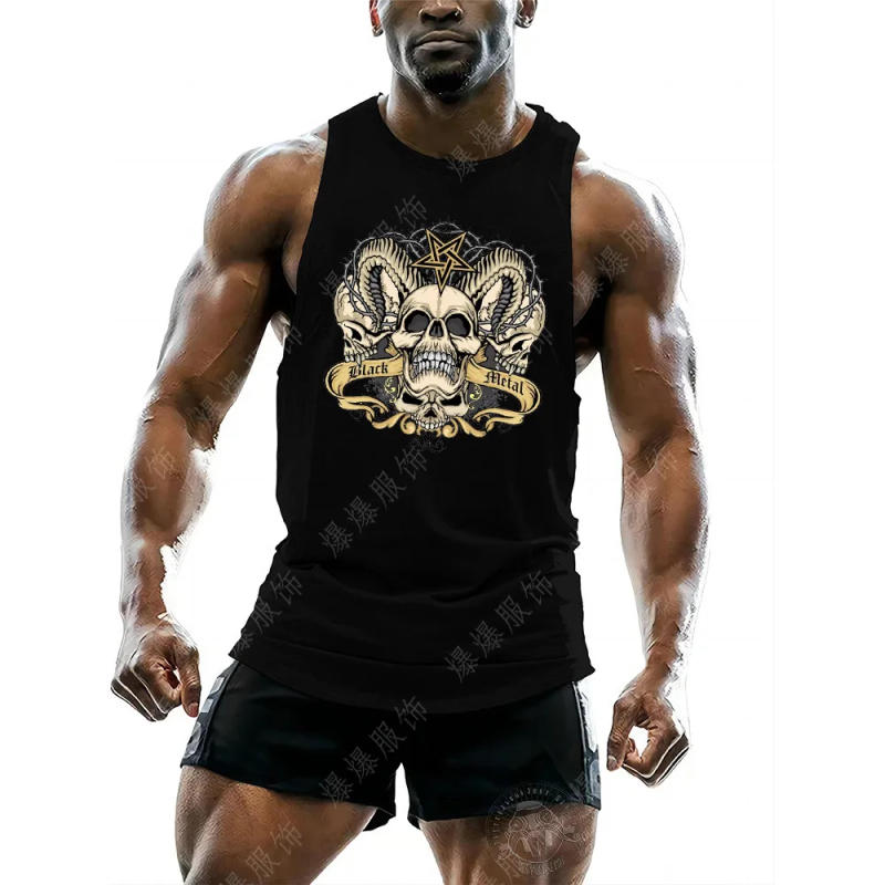 Description Picture 3 of itemSummer fashion outdoor sports style 2D Dragon Dragon Print tops adult men's outdoor basketball sports vest men's tops