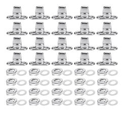 20 Sets Marine Grade Twist Lock Fasteners Turn Button Eyelet and Stud, for Canvas Fastener Turn Buttons
