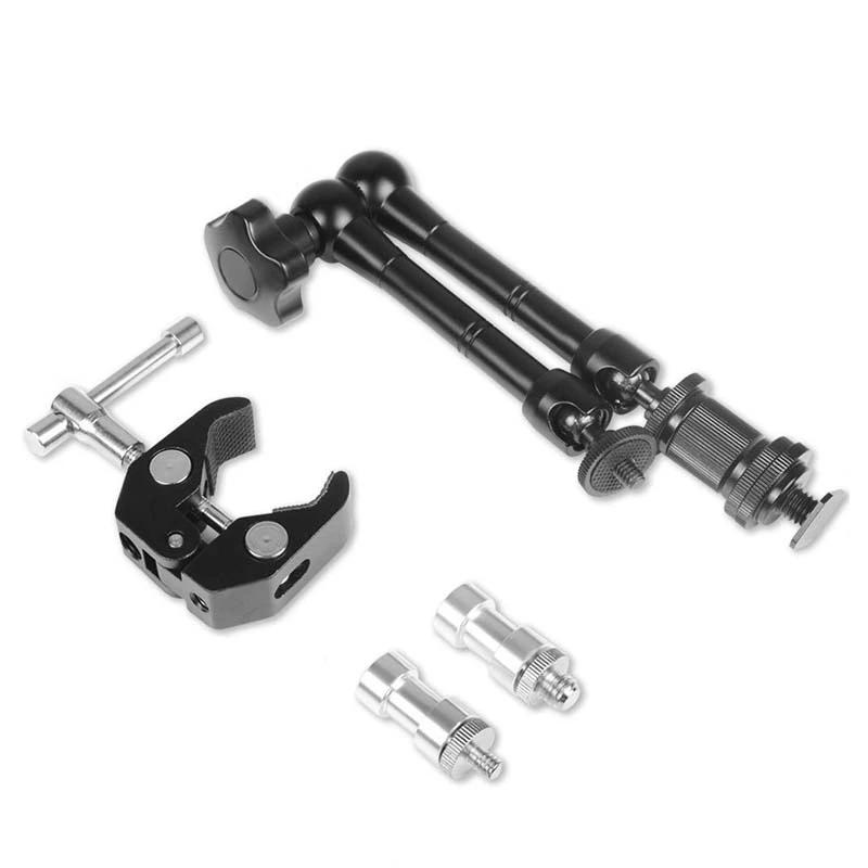 Description Picture 6 of itemMagic Arm With Super Clamp 11 Inch Articulating Friction Crab Clamp With 1/4 Inch And 3/8 Inch Thread For Dslr Camera Rig, Monit