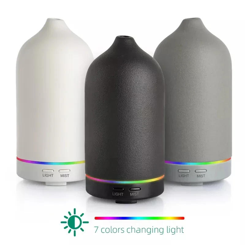 Description Picture 4 of itemCeramic Air Humidifier Aroma Diffuser Automatic Small Humidifier Hotel Air Fresh Essential Oil Diffuser Timing Colorful Lights