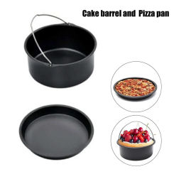 6/7/8 Inch Round Cake Mold Non Stick Baking Pan Tray Molds Air Fryer Basket With Handles Bakeware Pizza Oven Baking Pans