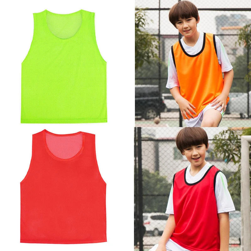 Description Picture 4 of item12PC Quick Drying Basketball Jersey Team Sports Football Vest Soccer For Child Youth/Teen/Adult