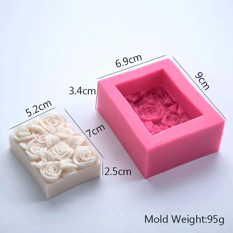 Description Picture 3 of item3D Rose Soap Silicone Mold for DIY Handmade Flowers Cake Chocolate Candle Craft Gift Molds Aromatherapy Soap Making Supplies
