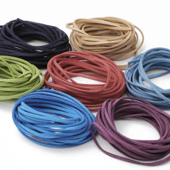 10m Multi-Color Flat Faxu Suede Braided Cord Beading Handmade Thread Cord String for DIY Jewelry Bracelet Necklace Keychain