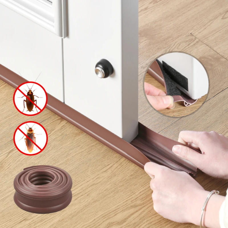 Description Picture 5 of item1M Wave Bottom Door Draft Stopper Weather Strip Anti-Cold Noise Blocker Soundproof Door Sweeps For Interior Doors Gap Filler