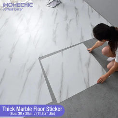 Simulated Marble Tile Floor Sticker PVC Waterproof Self-adhesive for Living room Toilet Kitchen Home Floor Decor 3d Wall sticker