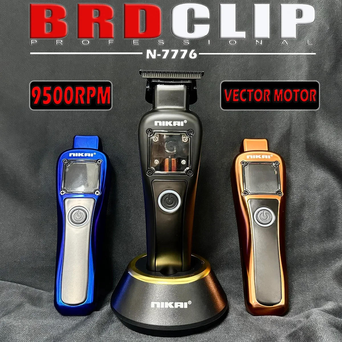 Description Picture 2 of item9500RPM Professional Hair Trimmer DLC Blade High Speed Vector Motor Hair Clipper Base Charger for Men Barber N-7776